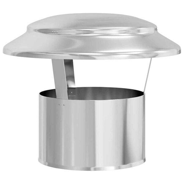 vidaXL Regnskydd skorsten Silver 25 x 25 x 20 cm Rostfritt st&aring;l