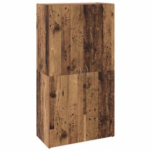 vidaXL Kontorssk&aring;p med hylla Svart Ek 60 x 32 x 115 cm Konstruerat tr&auml;