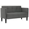 vidaXL Loveseat soffa m&ouml;rkgr&aring; 111 cm tyg