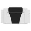 vidaXL Headboard Cushion "Viana" White and Black 100 cm Faux Leather