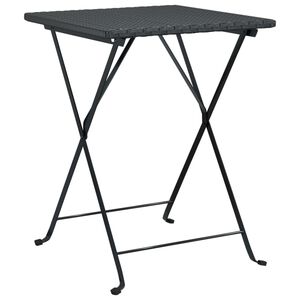 vidaXL Hopf&auml;llbart caf&eacute;bord svart 55x54x71 cm konstrotting