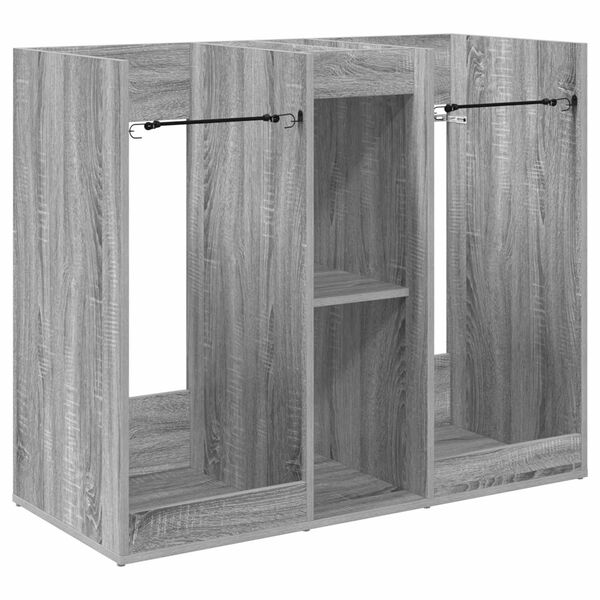 vidaXL Golf Sk&aring;p Enf&auml;rgad Gr&aring; Sonoma 102 x 45 x 85,5 cm