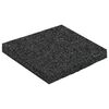 vidaXL Gummigranulat uteplatsplatta Svart 9 x 9 x 0,8 cm Gummi