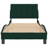 vidaXL Bed Frame without Mattress "Hanko" Dark Green 80x200 cm Velvet