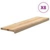 vidaXL Trappstegsmattor 8 pcs obehandlad 100x30x2 cm massiv ek