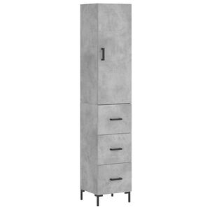 vidaXL H&ouml;gsk&aring;p betonggr&aring; 34,5x34x180 cm konstruerat tr&auml;