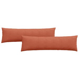 vidaXL Sofakuddar 2 pcs R&ouml;d orange 145 x 40 cm Kordread tyg