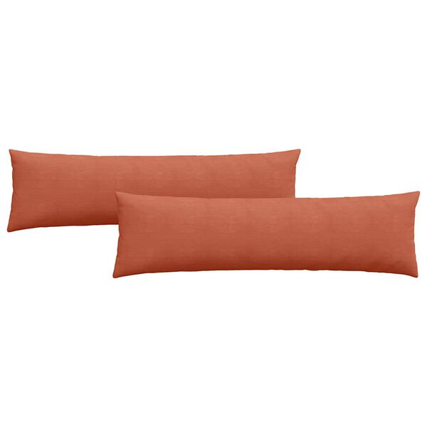 vidaXL Sofakuddar 2 pcs R&ouml;d orange 145 x 40 cm Kordread tyg