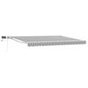 vidaXL Manuell markisram med LED-lampor Antracit och vitt 4 &times; 3,5 m