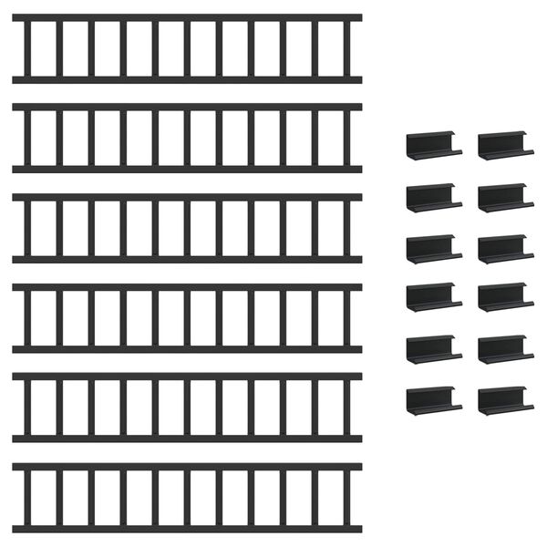 vidaXL Taksn&ouml;skydd Svart 600 x 2,5 x 20 cm St&aring;l