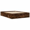 vidaXL Sängram rökfärgad ek 135x190 cm konstruerat trä