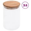 vidaXL F&ouml;rvaringsburkar i glas med bambulock 4 st 800 ml