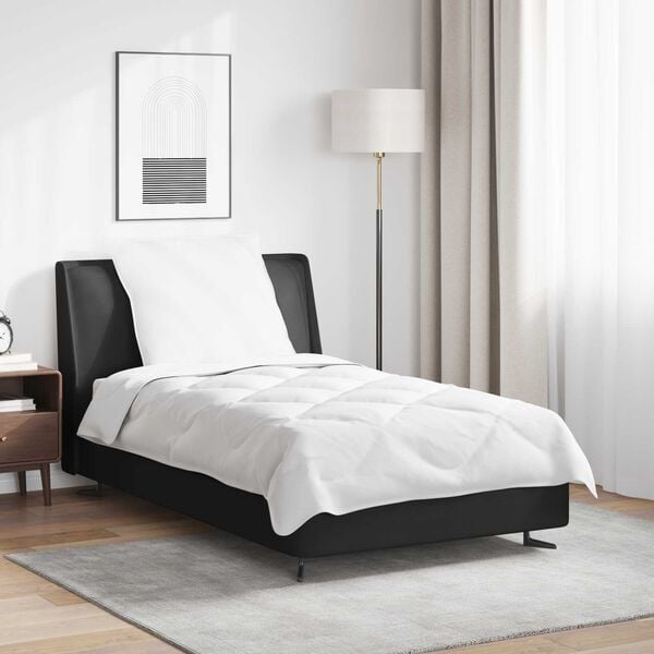 vidaXL Duntäcke med kudde 2 pcs Vit Mikrofiber