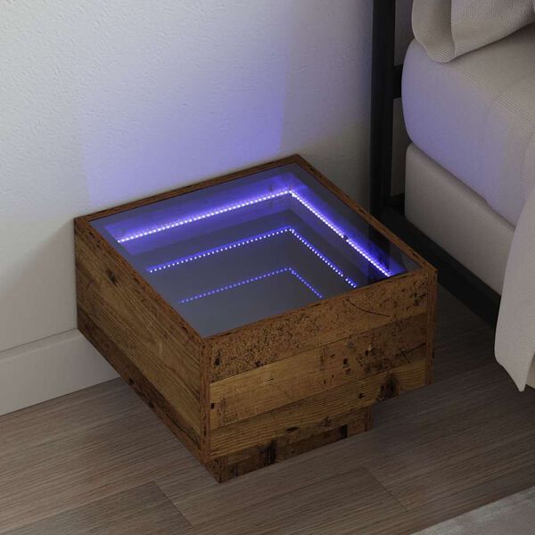 vidaXL Kaffeebord Gammalt tr&auml; 40 x 40 x 30 cm Konstruerat tr&auml;