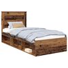 vidaXL S&auml;ngram med huvudgavel Gammalt tr&auml; 90 x 190 cm Massiv furu