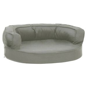 vidaXL Ergonomisk hundmadrass 60x42 cm linnelook gr&aring;