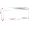 vidaXL Förvaringsbänk vikbar ljusgrå konstlinne