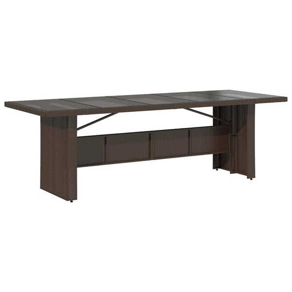 vidaXL Matgrupp f&ouml;r tr&auml;dg&aring;rden med dynor 11 delar brun konstrotting