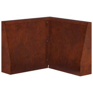 vidaXL St&ouml;dv&auml;gg 50 x 50 x 30 cm V&auml;derbest&auml;ndig st&aring;l Rostig