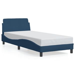 vidaXL Bed Frame with Headboard "Dover" Blue 80x200 cm Fabric