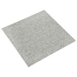 vidaXL Matta 20 st Ljusgr&aring; 50 x 50 cm 100% Polypropen