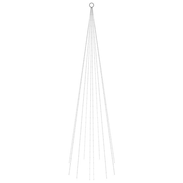 vidaXL Julgran p&aring; flaggst&aring;ng bl&aring; 310 LEDs 300 cm