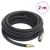 vidaXL Luftslang hybrid svart 2 m gummi och PVC