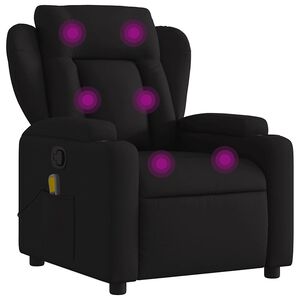 vidaXL Massagef&aring;t&ouml;lj svart tyg