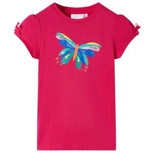 T-shirt f&ouml;r barn stark rosa 104