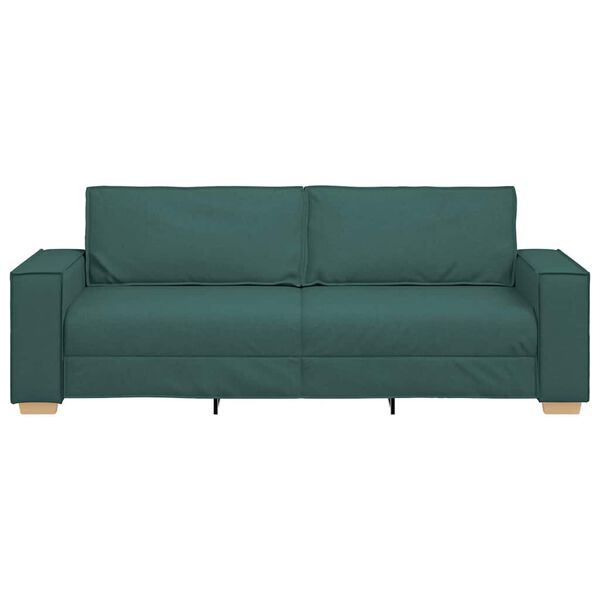 vidaXL Soffa Mörkgrön 220 x 78 x 84 cm tyg