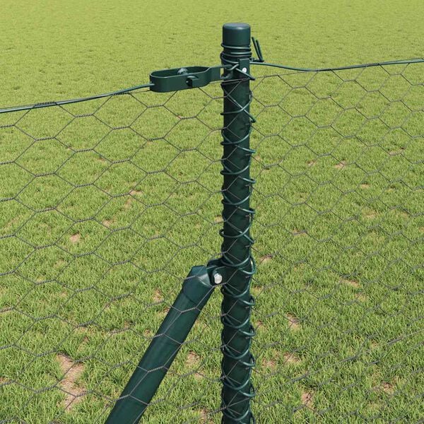 vidaXL St&auml;ngselstolpe Gr&aring; 50 x 1,2 m (36 mm n&auml;t) St&aring;l och PVC