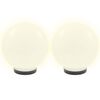 vidaXL Globlampa LED set 2 st sfäriska 25 cm PMMA