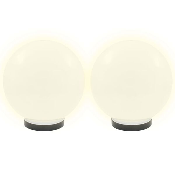 vidaXL Globlampa LED set 2 st sfäriska 25 cm PMMA
