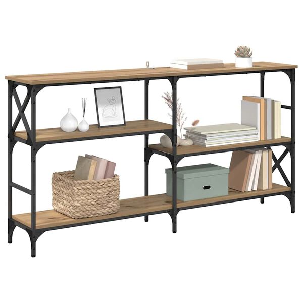 vidaXL Konsolbord Artisan Ek 150 x 29 x 76,5 cm Konstruerat tr&auml;