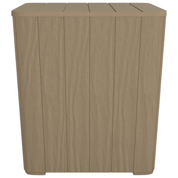 vidaXL Trädgårdsbord med avtagbart lock ljusbrun polypropen