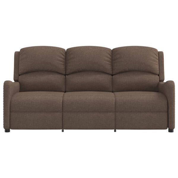 vidaXL Massagef&aring;t&ouml;lj 3-sits taupe tyg