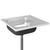 vidaXL Diskho med avrinningsyta silver 600x600x155 mm rostfritt st&aring;l