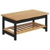 VidaXL Kaffeebord EKAI Svart 100 x 60 x 45,5 cm Massiv furu