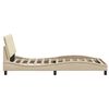 vidaXL Bed Frame without Mattress "Hanko" Cream 100x200 cm Fabric