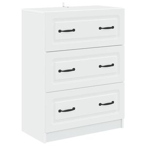 vidaXL L&aring;dans sk&aring;p Vit 66 x 34,5 x 87 cm Konstruerat tr&auml;