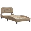vidaXL Bed Frame without Mattress "Hvar" Cappuccino 80x200 cm Faux Leather