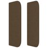 vidaXL S&auml;nggavel med kanter m&ouml;rkbrun 93x16x78/88 cm tyg