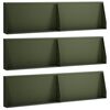 vidaXL St&ouml;dv&auml;gg 6 st 80 x 12 x 30 cm St&aring;l Olivgr&ouml;n