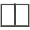 vidaXL Matbordsben T-formade 2 st antracit 100x35x(72-73) cm stål