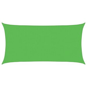 vidaXL Solsegel 160 g/m&sup2; rektangul&auml;r ljusgr&ouml;n 2x3,5 m HDPE