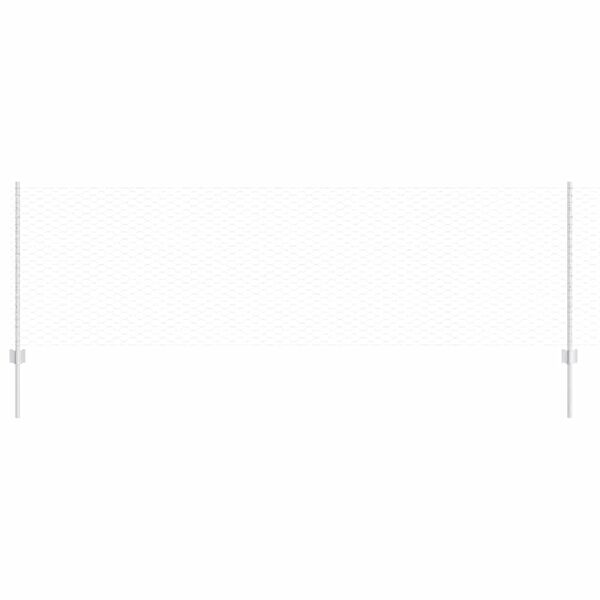 vidaXL St&auml;ngsel med stolpe Silver 0,8 x 25 m St&aring;l