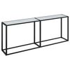 vidaXL Konsolbord vit marmor 200x35x75,5 cm h&auml;rdat glas