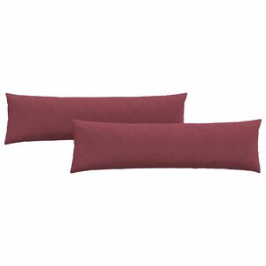 vidaXL Sofakuddar 2 pcs Vinr&ouml;d 145 x 40 cm tyg