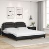 vidaXL Bed "Viana" with Mattress Black 180x200 cm Faux Leather