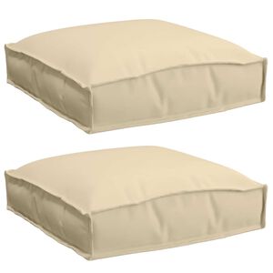 vidaXL Kudde 2 pcs Beige 40 x 40 x 8 cm Oxford Tyg